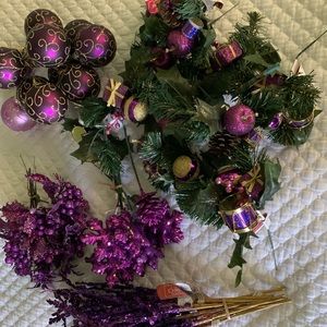 Purple Christmas ornaments
